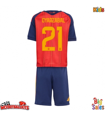 Spain Mikel Oyarzabal #21 Replica Home Stadium Kit for Kids World Cup 2026 Short Sleeve (+ pants)